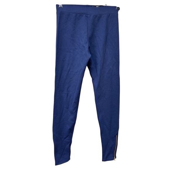 NWT Chloe Kristyn XS Blue Gold Zip Ankle Skinny Legging Pants Stretch Everyday - Picture 1 of 10